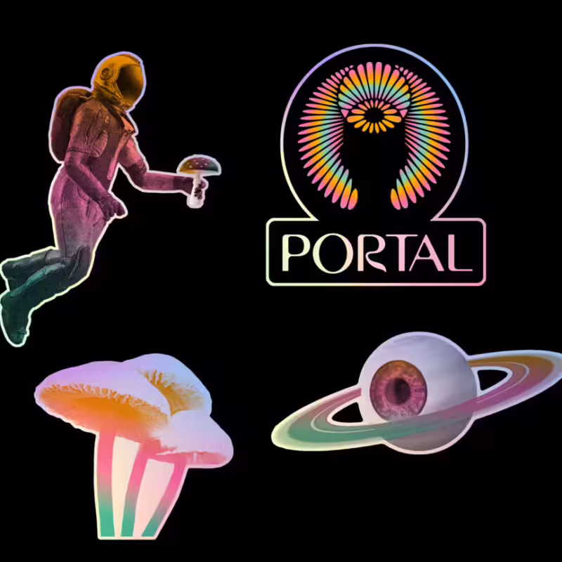 PORTAL HOLOGRAPHIC STICKER PACK