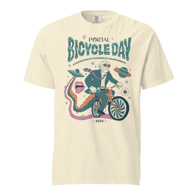 Bicycle Day T-shirt – Ivory - Image 4
