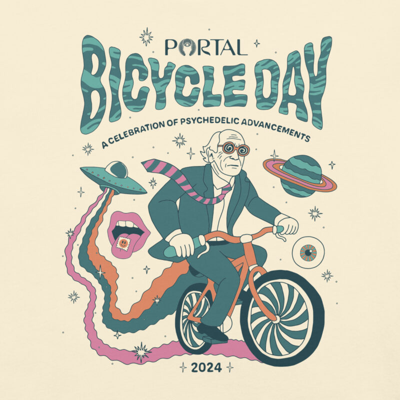 Bicycle Day T-shirt – Ivory - Image 5