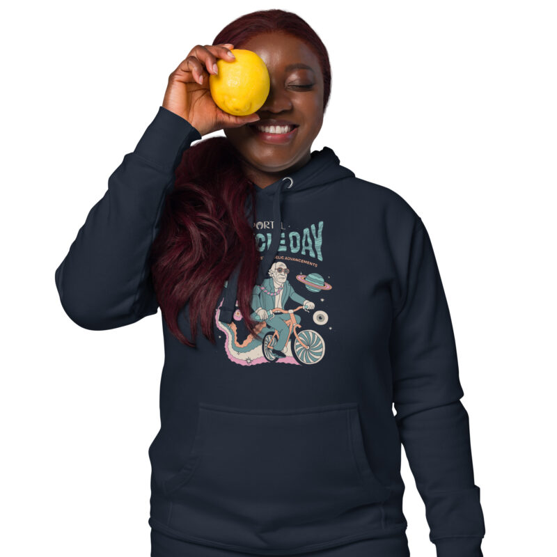 Bicycle Day Hoodie – True Navy - Image 2