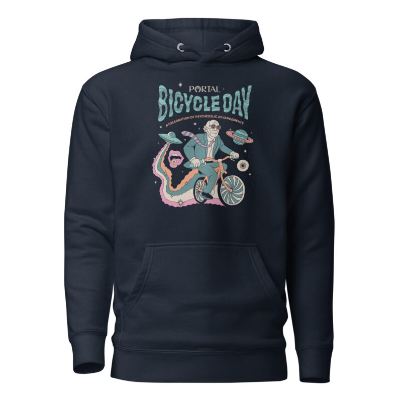 Bicycle Day Hoodie – True Navy - Image 4